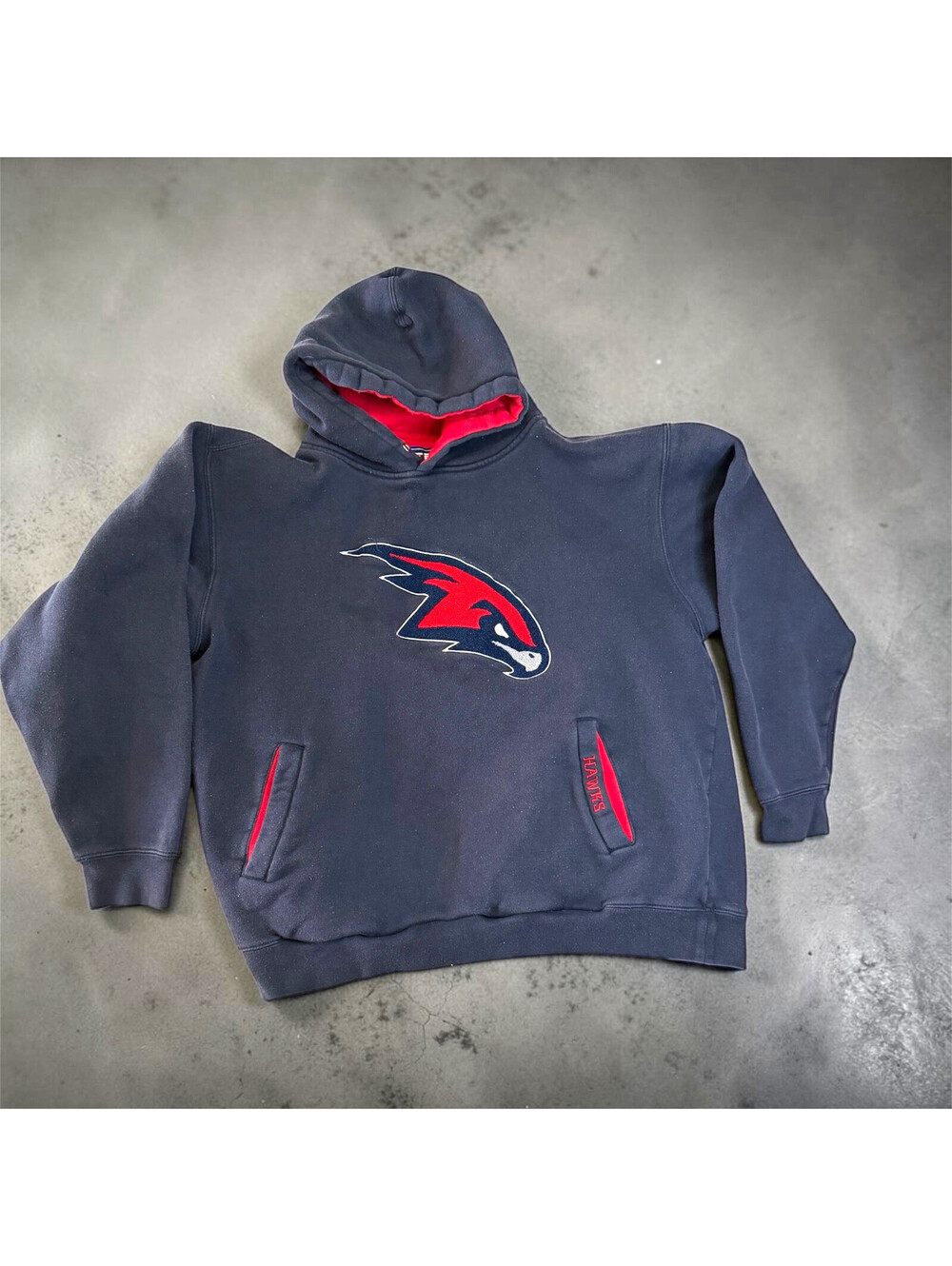 Team Edition Apparel NBA Atlanta Hawks Pullover Hoodie Navy/Red Men’s L